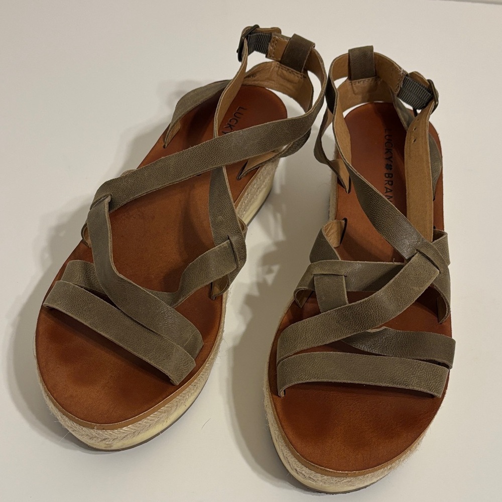 Lucky Brand Brown Strappy Sandals - 9M